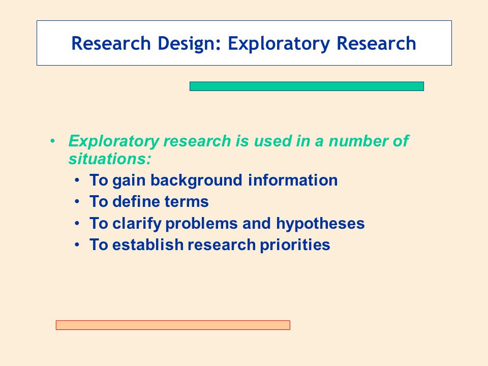 Exploratory research